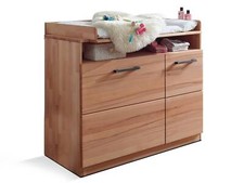 Wickelkommode Kommode f. BABYZIMMER Kinderzimmer KIMA Massivholz Kernbuche geölt
