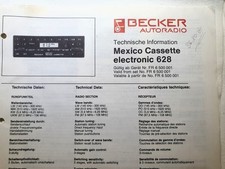 Schaltbild Servicemanual Becker Mexico elektronic Cassette 628