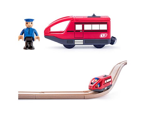 Holzeisenbahn lok rote - holzeisenbahn,