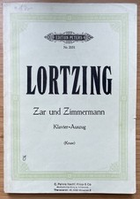 Lortzing Zar Und Zimmermann Klavierauszug Noten Edition Peters
