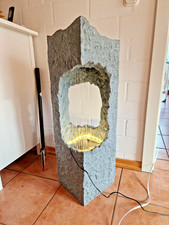 Granimex Wasserspiel Wassersäule Stein Optik Brunnen mit Beleuchtung Wasserfall