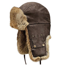 STETSON Wintermütze Pilotenmütze Fellmütze STARKVILLE Leder mit Ohrenklappen NEU