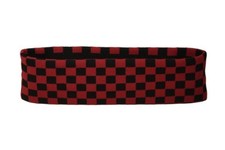 Stirnband Karo Rot-Schwarz 6x21cm Schweißband für Sport Headband