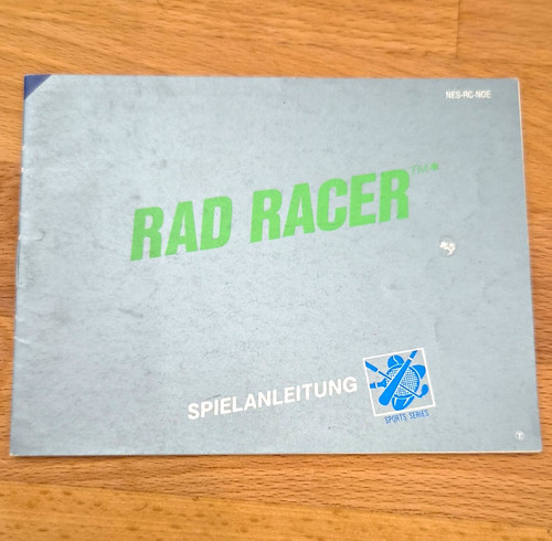 Rad racer spielanleitung - spielanleitung, (nes)