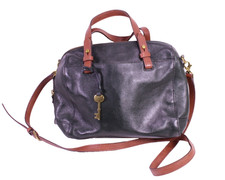 Fossil Damen Tasche genarbtes Leder grün braun Schultertasche Henkeltasche  B491