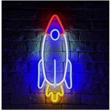 Neon led schild rakete - led, licht
