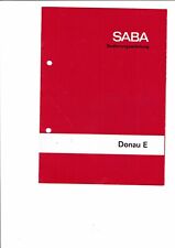 Saba Radio Donau E  Bedienungsanleitung und Schaltplan