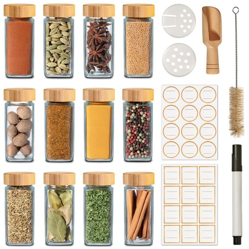 Set gewürz gläser - set, eckig