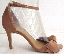 Braune Riemchen Pumps, 10cm