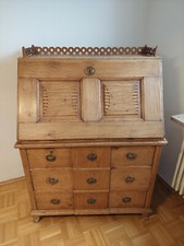 Antik Sekretär Schreibtisch massiv Holzschrank