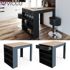 Esstisch Repose Tisch Regal Bistrotisch Schublade Eiche Anthrazit VICCO