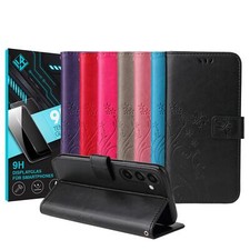 Handy Hülle für Samsung Galaxy A16 & A16 5G Klapp Cover Case Blume Schmetterling