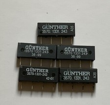 5x GÜNTHER 3570 1331 243 Reedrelais, 10 W, Schließer, 0,5 A
