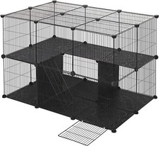 DIY Freigehege mit Bodenplatten Kleintiergehege Kaninchenkäfig Katzenkäfig FL20