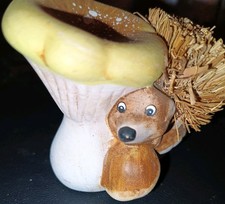 Tonfigur Igel Mit Pilz