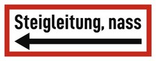 Steigleitung, nass -