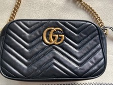 GUCCI Vintage GG Schwarz Leder
