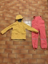 Hochwertige gefütterte Regenjacke + Matschhose Größe 122 128