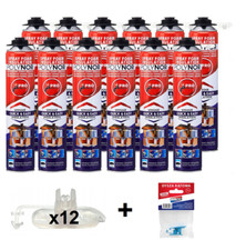 POLYNOR PRO 750ml PUR Sprühisolierung Dämmschaum (Pistole) 12 Stk + Deckendüsen