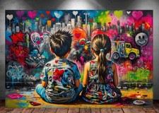 LEINWAND BILD ER XXL POPART GRAFFITI BANKSY STREET ART KIDS ABSTRAKT WAND POSTER