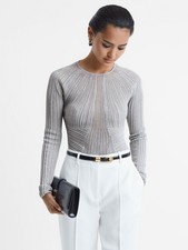 REISS Top Isobel Metallic