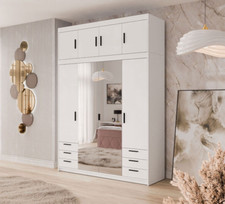 Kleiderschrank nela 4d6s mit - kleiderschrank,