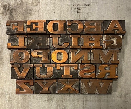 Buchstaben kupfer - a-z,