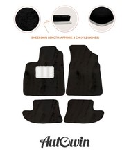 Schwarze Fußmatten aus