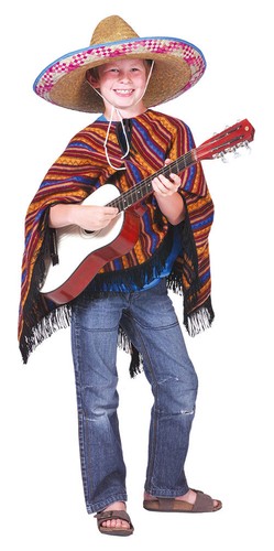 Poncho mexiko kinder kostüm - poncho,
