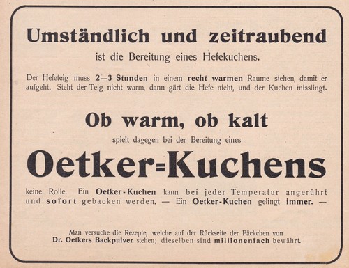 Oetker werbung reklame - /,