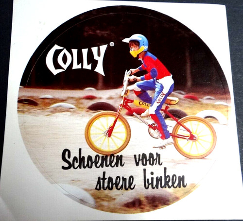 Werbe aufkleber colly bmx rad - werbe-aufkleber,