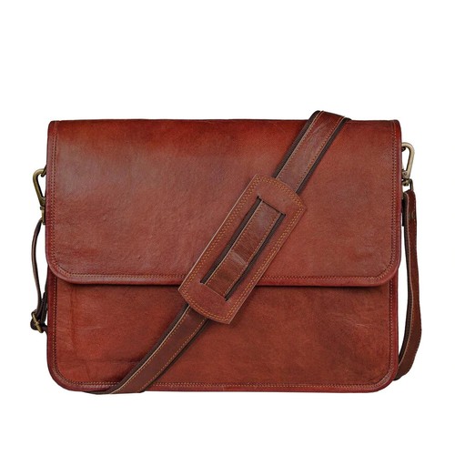 Vintage leder messenger - vintage,