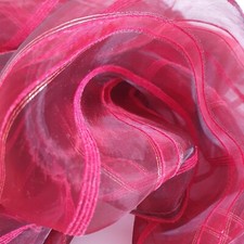 Organza Stoff Dekostoff Rot mit Lurex Tischdeko Tischdecke Restposten Upcycling