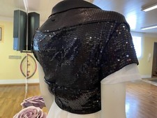 Bolero mit Paietten Gr. 38 Damenmode Abend Mode Gebraucht Schwarz