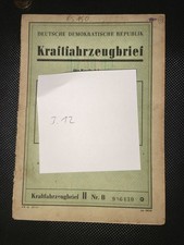 MZ ES 150 DDR Kfz Brief