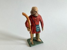 Grulicher Krippen Figur  Hirte Holz geschnitzt um ca. 1900,  7 - 7,5 cm Grulich