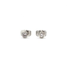 3.7mm Diamanten 0.17ct Ohrstecker 750 Weißgold Ohrringe 18kt Gold Ohr Schmuck