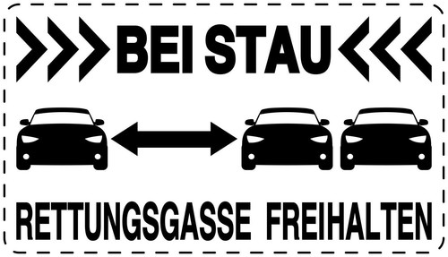 Bei stau rettungsgasse - stau,