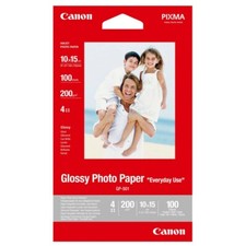 Canon Fotopapier 10x15 cm,100 Blatt,200 g/qm² ,glänzend,Glossy Druckerpapier