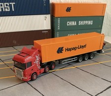 herpa 1:87 Scania R Container Seitenlader LKW Eigenbau Umbau Steckvariante TOP!