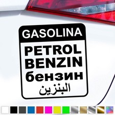 Petrol sticker multilingual