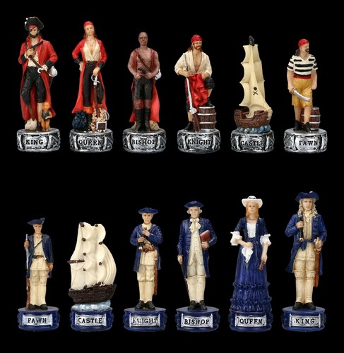 Schachfiguren set piraten - schachfiguren,