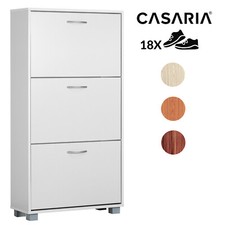 Schuhschrank Schuhkipper Schuhkommode 115x60cm Holz 3 Kipper Flur Diele Schuhe