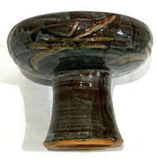 Studiokeramik Handarbeit Fußschale Comport Ikebana Behälter einfach