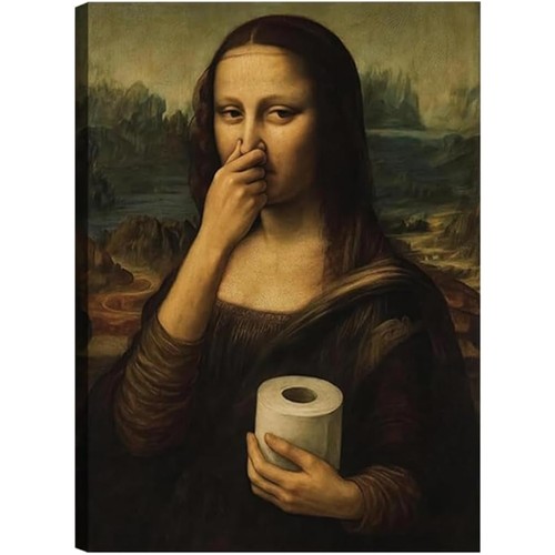 Humorvolles wandbild mona lisa - humorvolles,