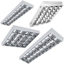 SET LED Rasterleuchten Bürolampe Deckenleuchte inkl. LED T8 G13 60cm/120cm/150cm