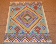 Handgewebter Orient Kelim Afghan Nr.79865 - 110x91cm aus 100% Wolle