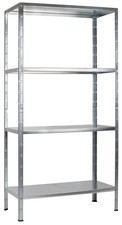 SCHULTE Regalwelt Steckregal mit 4 Fachböden, 200x100x50 cm (HxBxT), verzinkt