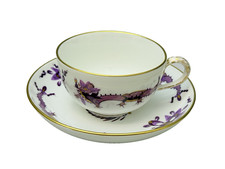 Meissen, Porzellan,Teegedeck, Lila Hofdrache mit Gold.1.Wahl,Knaufzeit um 1900