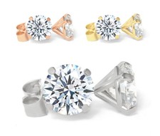 Diamant Stecker in 585 Gold